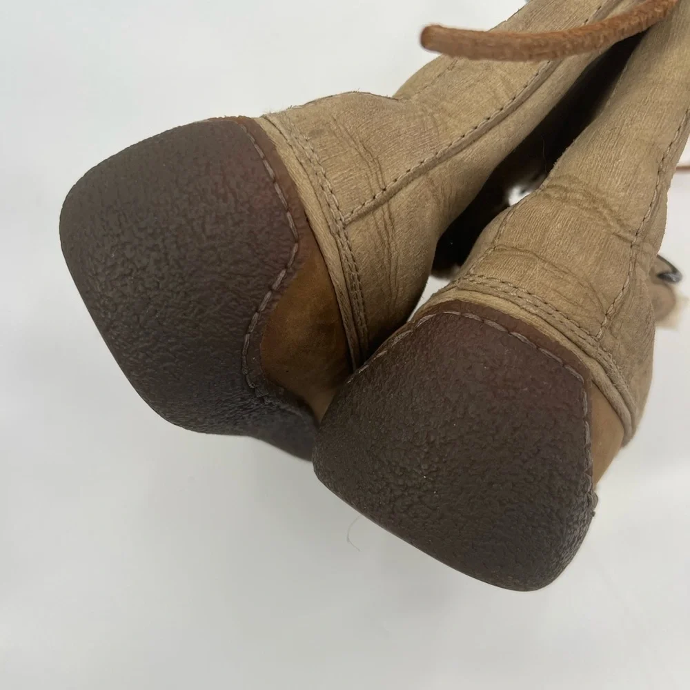 Sorel brown leather snow boots shoes size 7